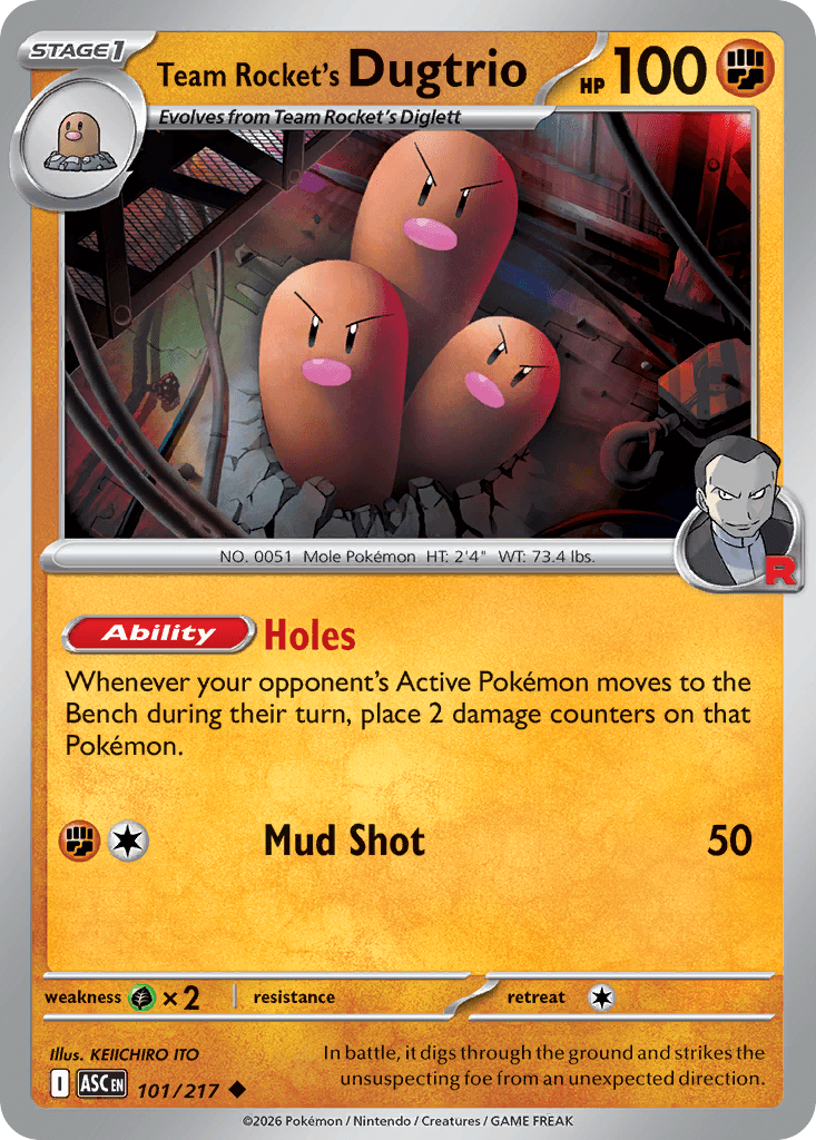 Team Rocket's Dugtrio, Ascended Heroes 101