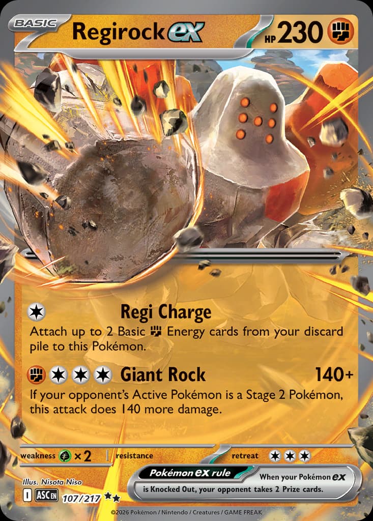 Regirock ex, Ascended Heroes 107