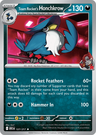 Team Rocket's Honchkrow, Ascended Heroes 127