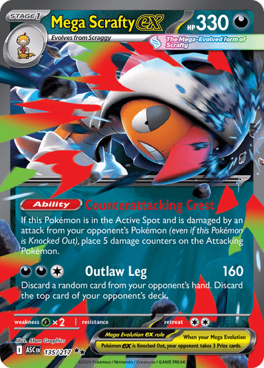 Mega Scrafty ex, Ascended Heroes 135