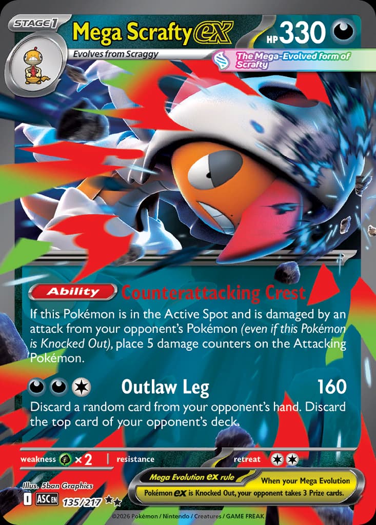 Mega Scrafty ex, Ascended Heroes 135