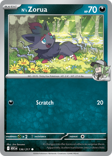 N's Zorua, Ascended Heroes 136