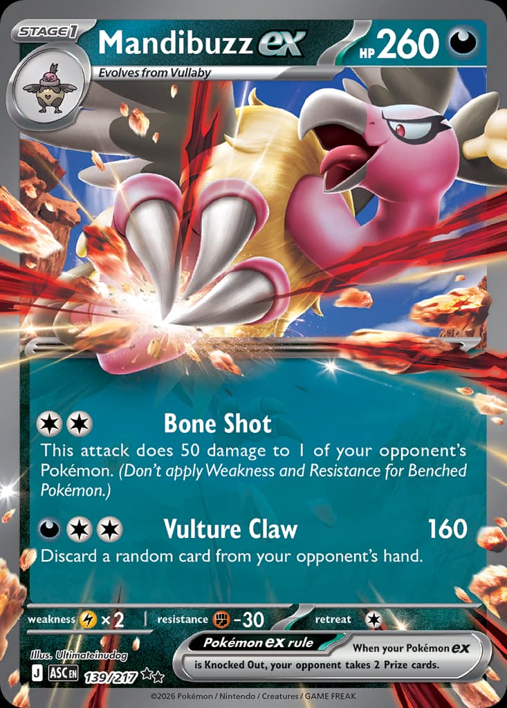 Mandibuzz ex, Ascended Heroes 139