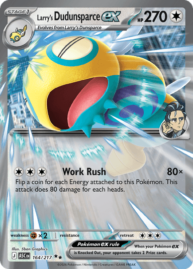 Larry's Dudunsparce ex, Ascended Heroes 164