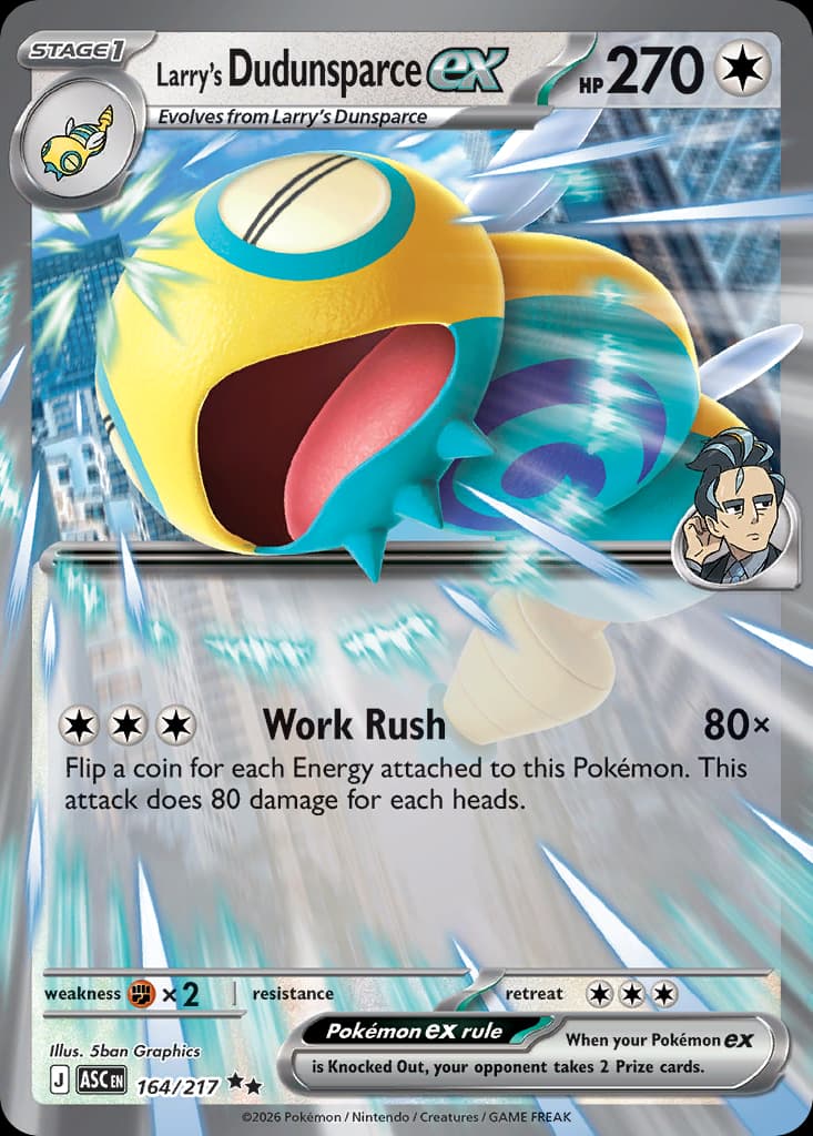 Larry's Dudunsparce ex, Ascended Heroes 164