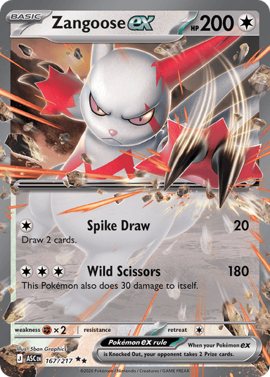 Zangoose ex, Ascended Heroes 167