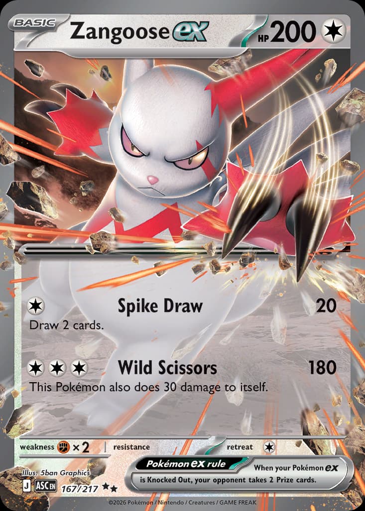 Zangoose ex, Ascended Heroes 167