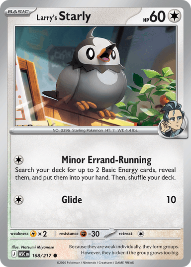 Larry's Starly, Ascended Heroes 168