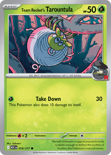 Team Rocket's Tarountula, Ascended Heroes 18