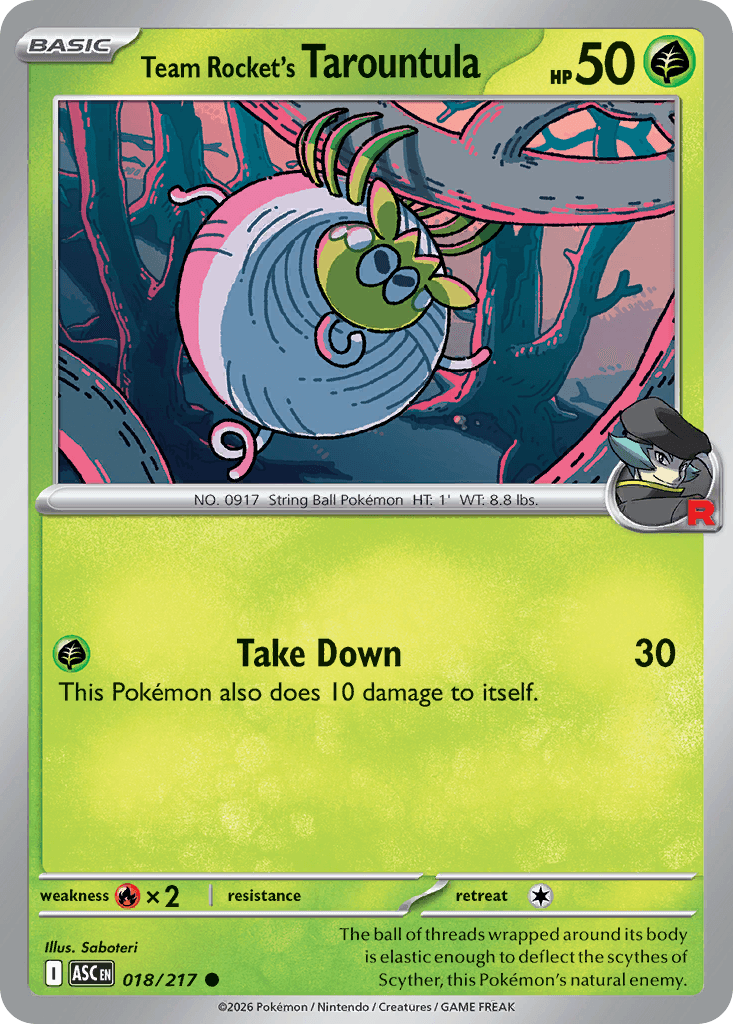 Team Rocket's Tarountula, Ascended Heroes 18