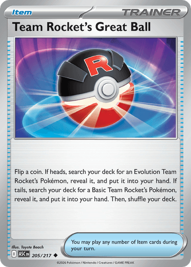 Team Rocket's Great Ball, Ascended Heroes 205