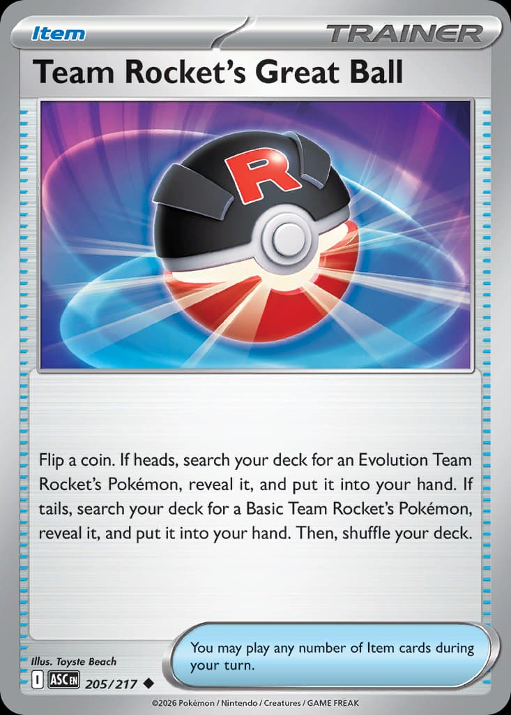 Team Rocket's Great Ball, Ascended Heroes 205