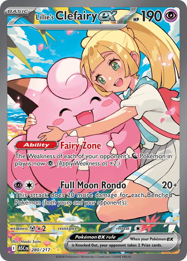 Lillie's Clefairy ex, Ascended Heroes 280