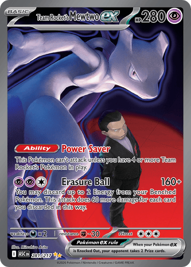 Team Rocket's Mewtwo ex, Ascended Heroes 281