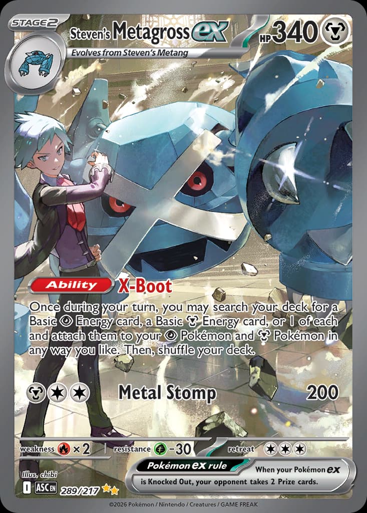 Steven's Metagross ex, Ascended Heroes 289