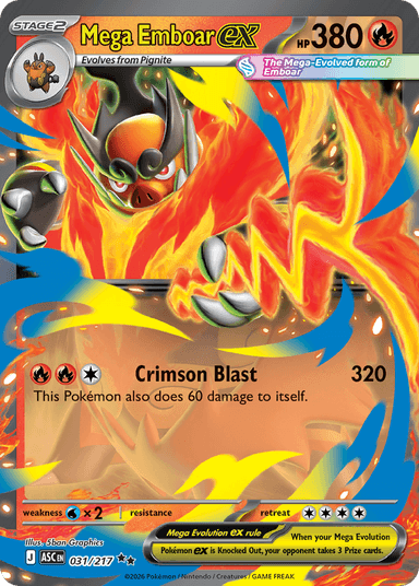 Mega Emboar ex, Ascended Heroes 31