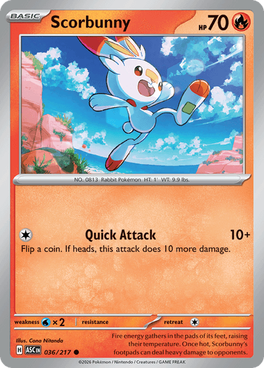Scorbunny, Ascended Heroes 36