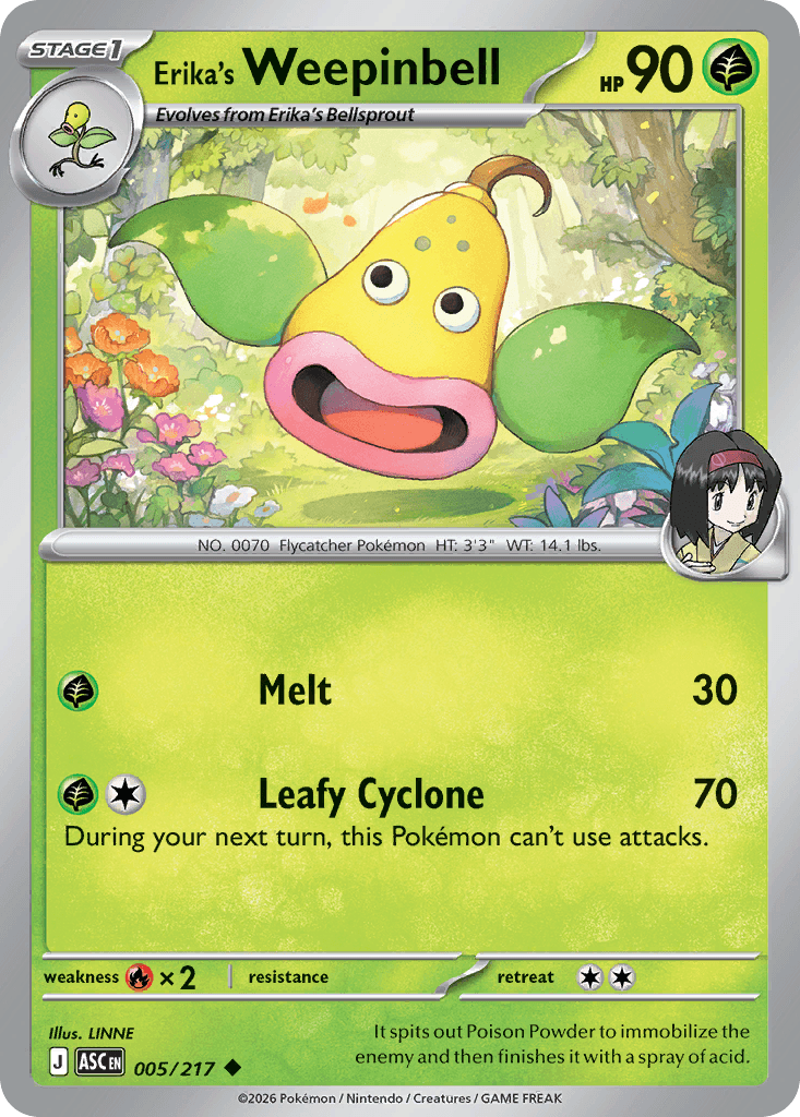 Erika's Weepinbell, Ascended Heroes 5