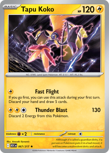 Tapu Koko, Ascended Heroes 67