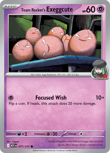 Team Rocket's Exeggcute, Ascended Heroes 77