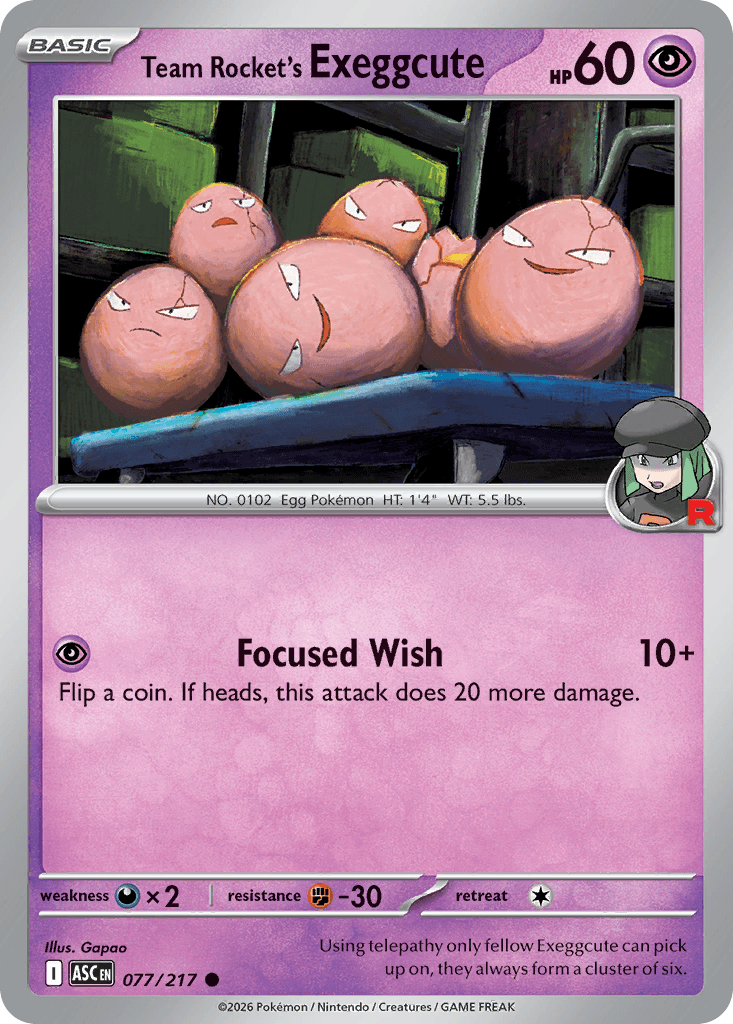 Team Rocket's Exeggcute, Ascended Heroes 77