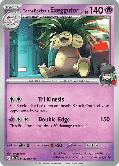 Team Rocket's Exeggutor, Ascended Heroes 78