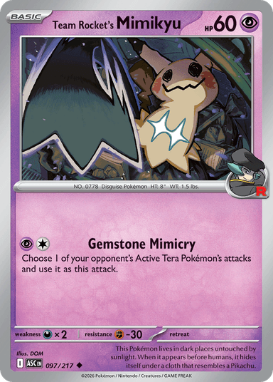 Team Rocket's Mimikyu, Ascended Heroes 97