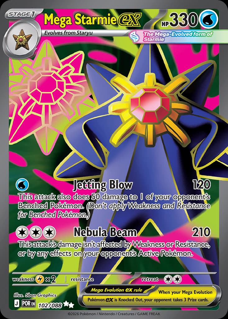 Mega Starmie ex, Perfect Order 102