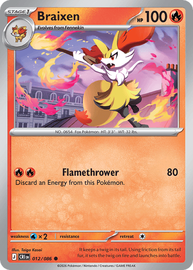 Braixen, Chaos Rising 12