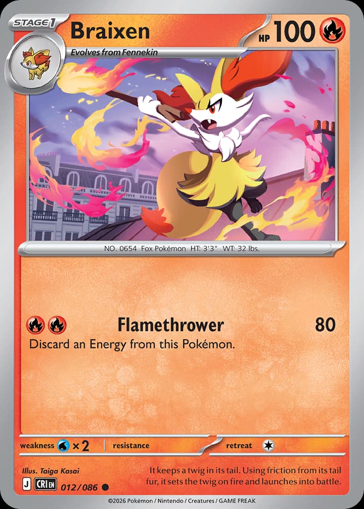 Braixen, Chaos Rising 12