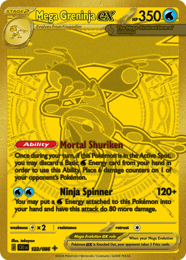 Mega Greninja ex, Chaos Rising 122