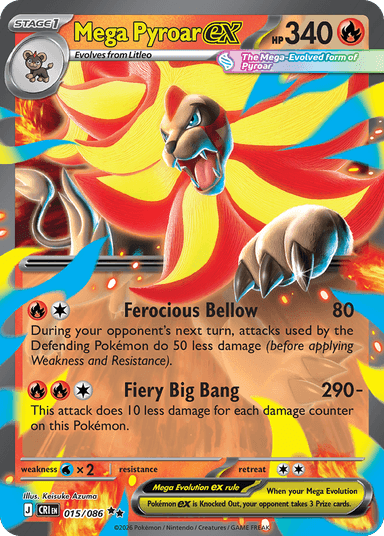 Mega Pyroar ex, Chaos Rising 15