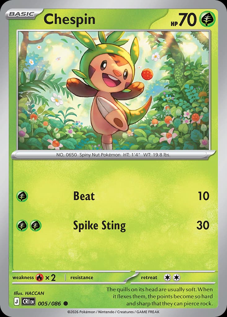 Chespin, Chaos Rising 5