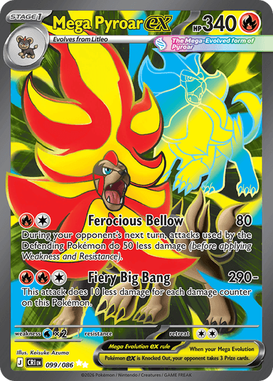 Mega Pyroar ex, Chaos Rising 99