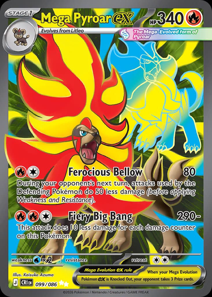 Mega Pyroar ex, Chaos Rising 99