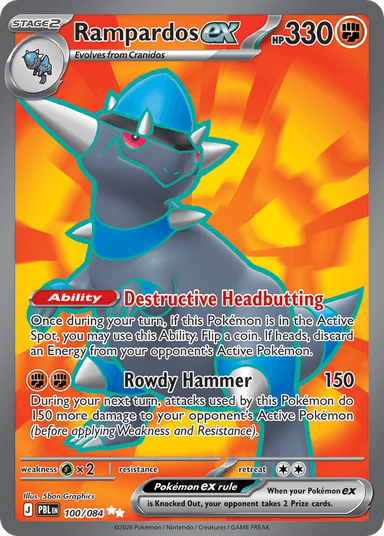 Rampardos ex, Pitch Black 100