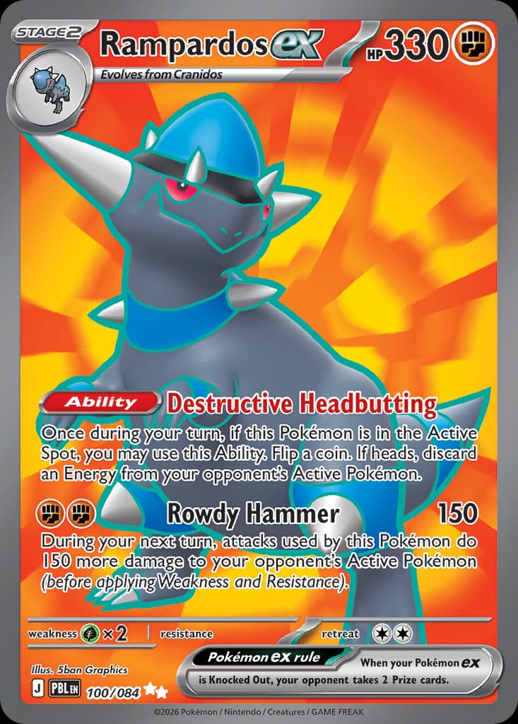 Rampardos ex, Pitch Black 100