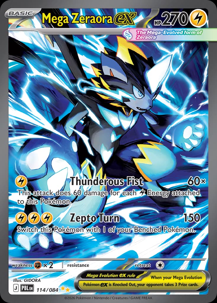 Mega Zeraora ex, Pitch Black 114