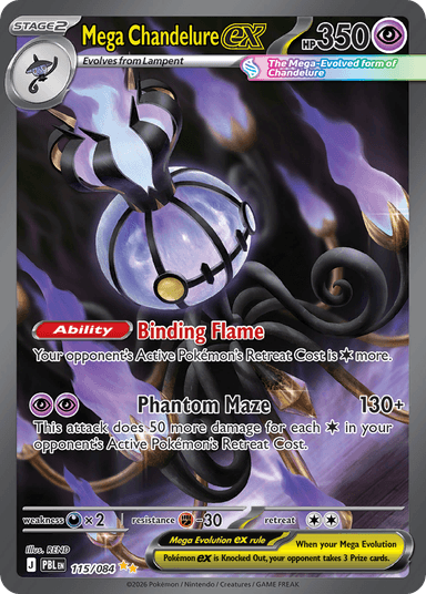 Mega Chandelure ex, Pitch Black 115