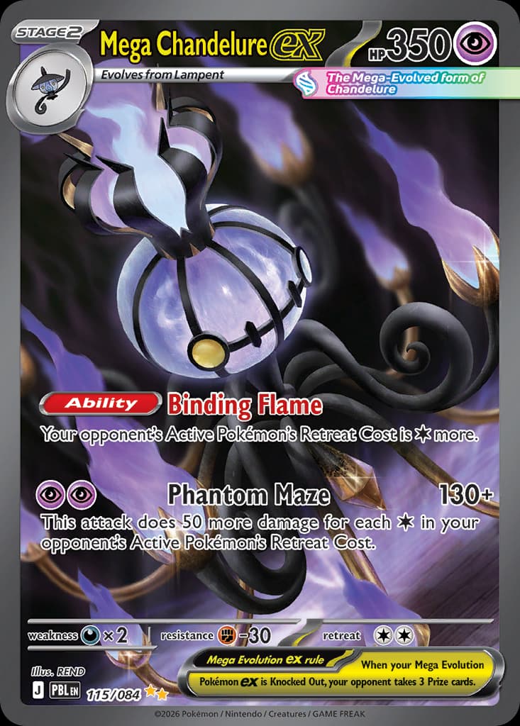 Mega Chandelure ex, Pitch Black 115