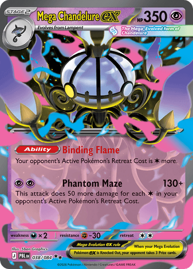 Mega Chandelure ex, Pitch Black 38