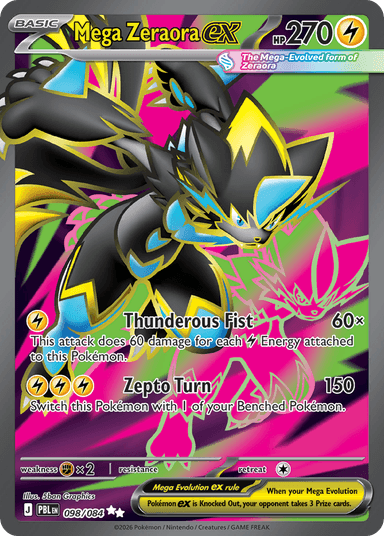 Mega Zeraora ex, Pitch Black 98