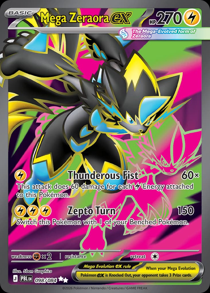 Mega Zeraora ex, Pitch Black 98