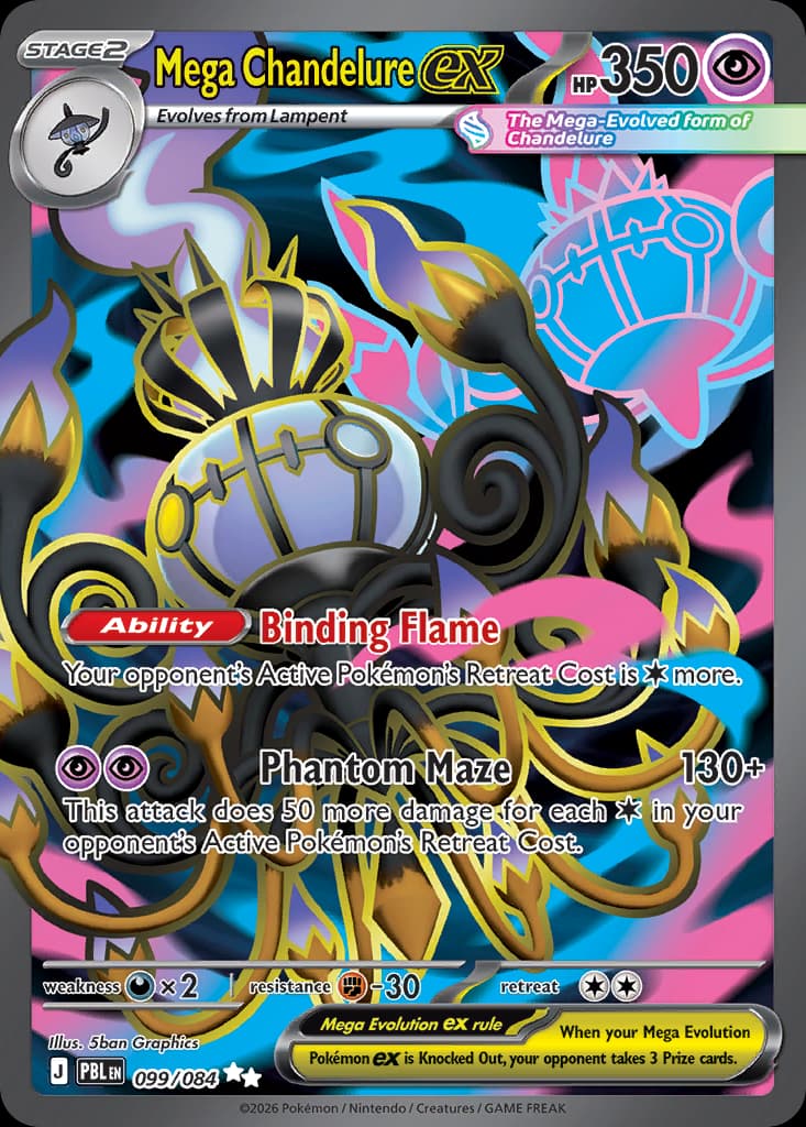 Mega Chandelure ex, Pitch Black 99