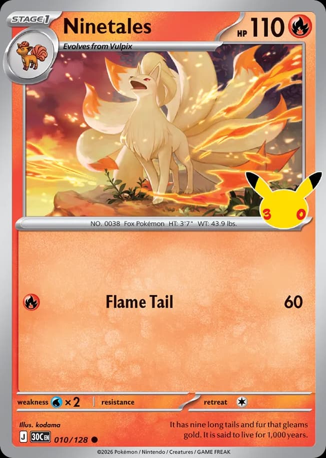 Ninetales, 30th Celebration 10