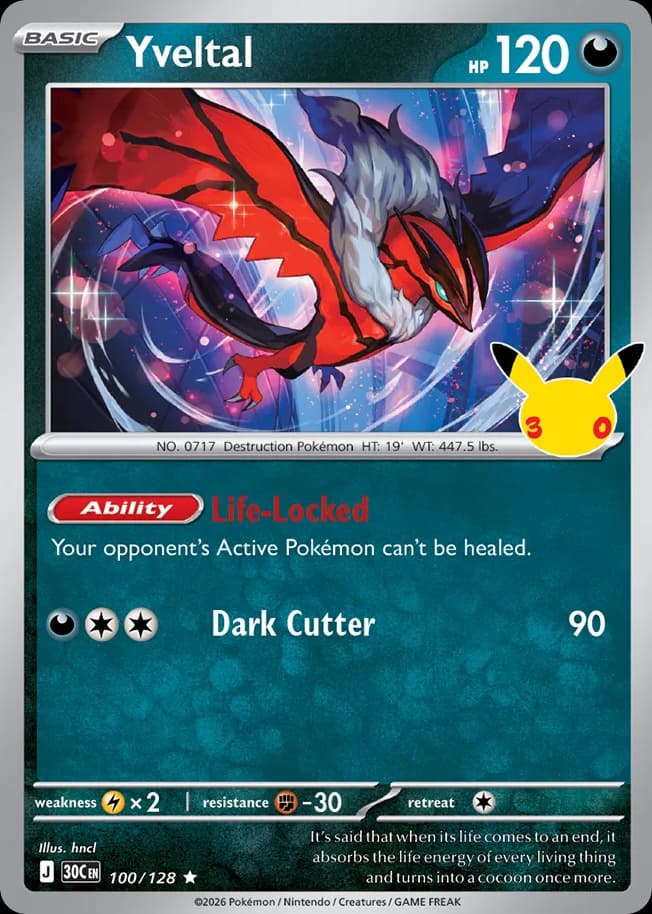 Yveltal, 30th Celebration 100