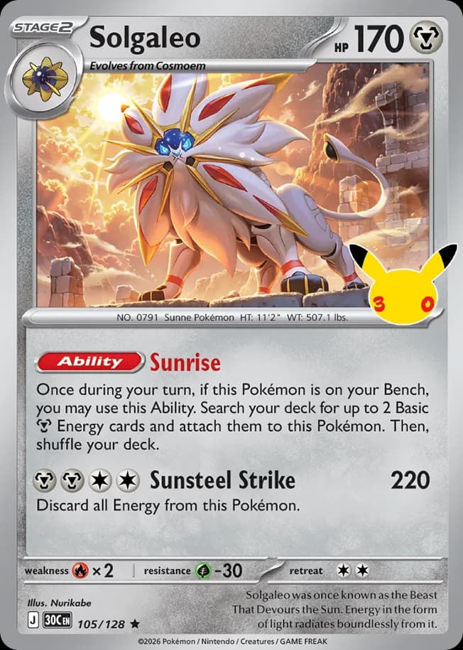 Solgaleo, 30th Celebration 105