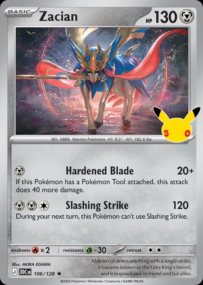 Zacian, 30th Celebration 106