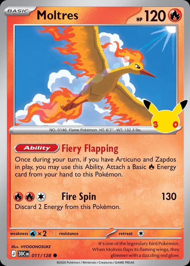 Moltres, 30th Celebration 11
