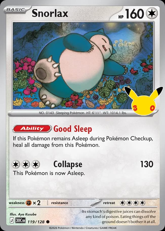 Snorlax, 30th Celebration 119
